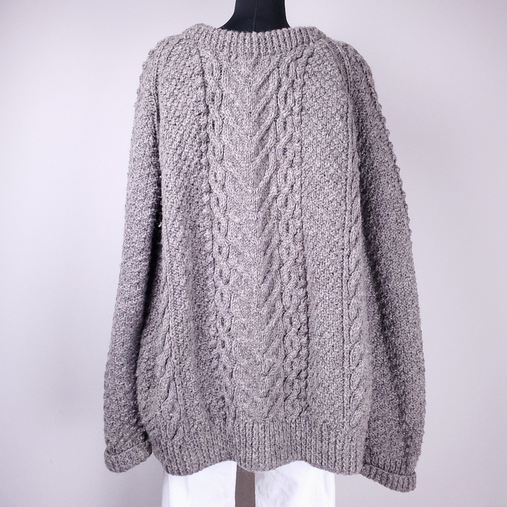 VTG HOUSE OF IRELAND new wool fisherman sweater
